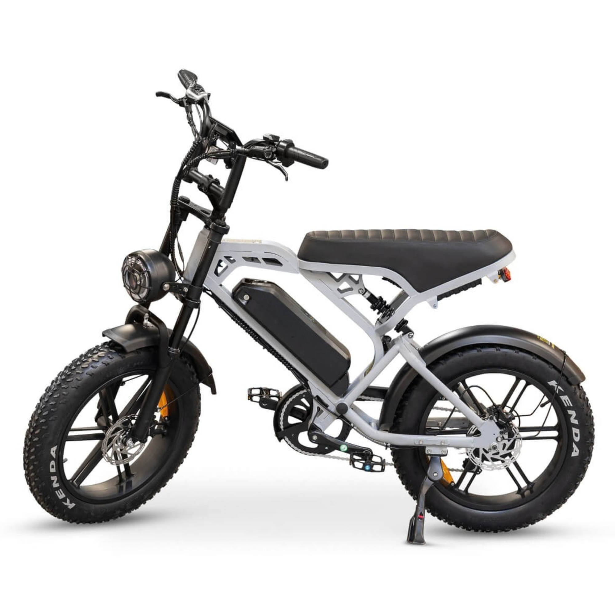 Fatbike V20 Pro 9.0 - Nardo Grijs - Hydraulische Remmen zijkant