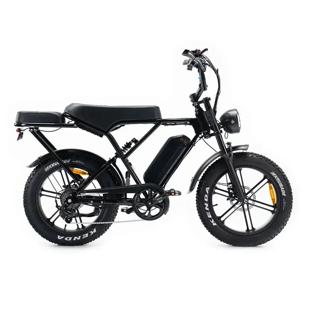 OUXI H9 Fatbike - Zwart - Hydraulische Remmen achterzitje