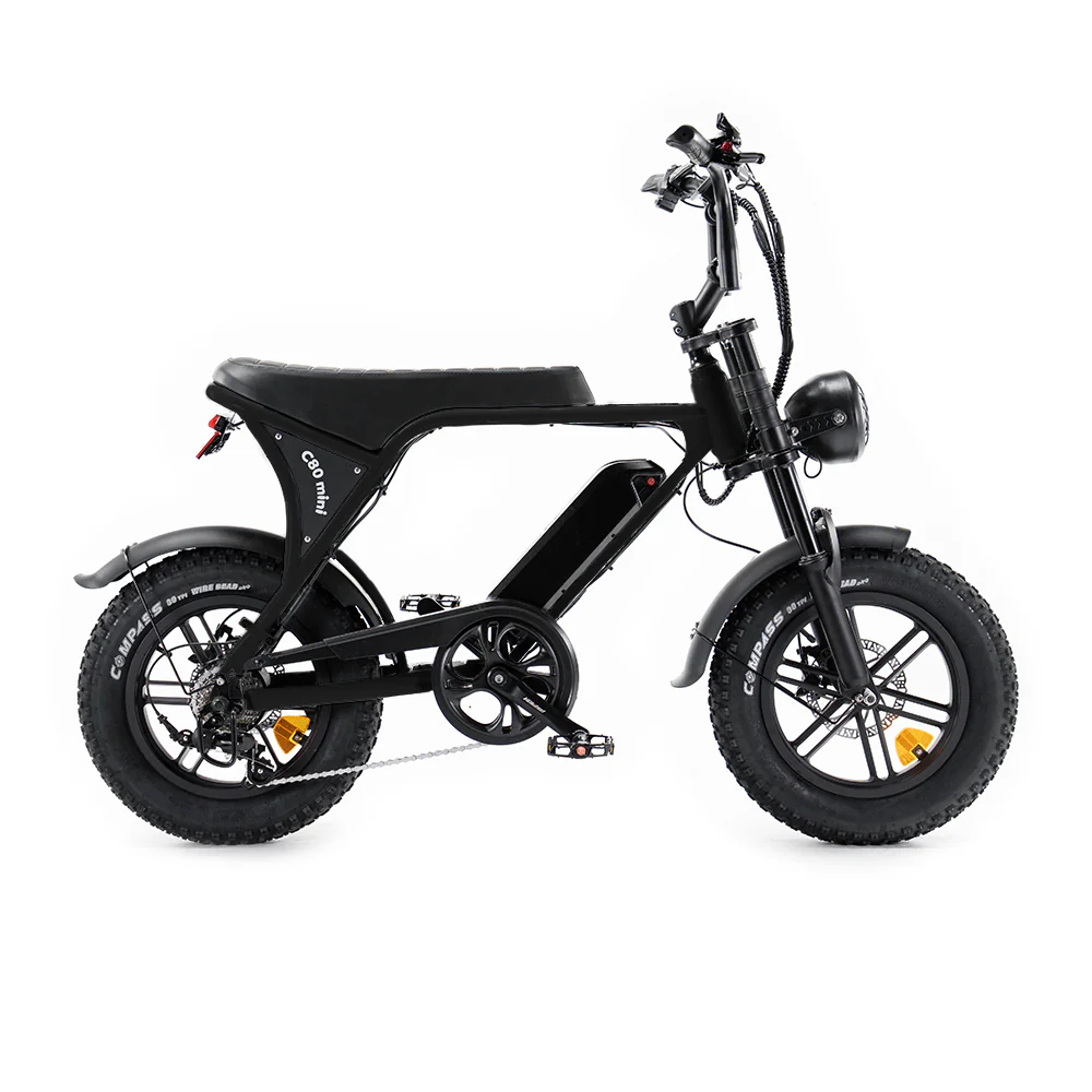 OUXI C80 Mini Fatbike - Zwart - Hydraulische Remmen