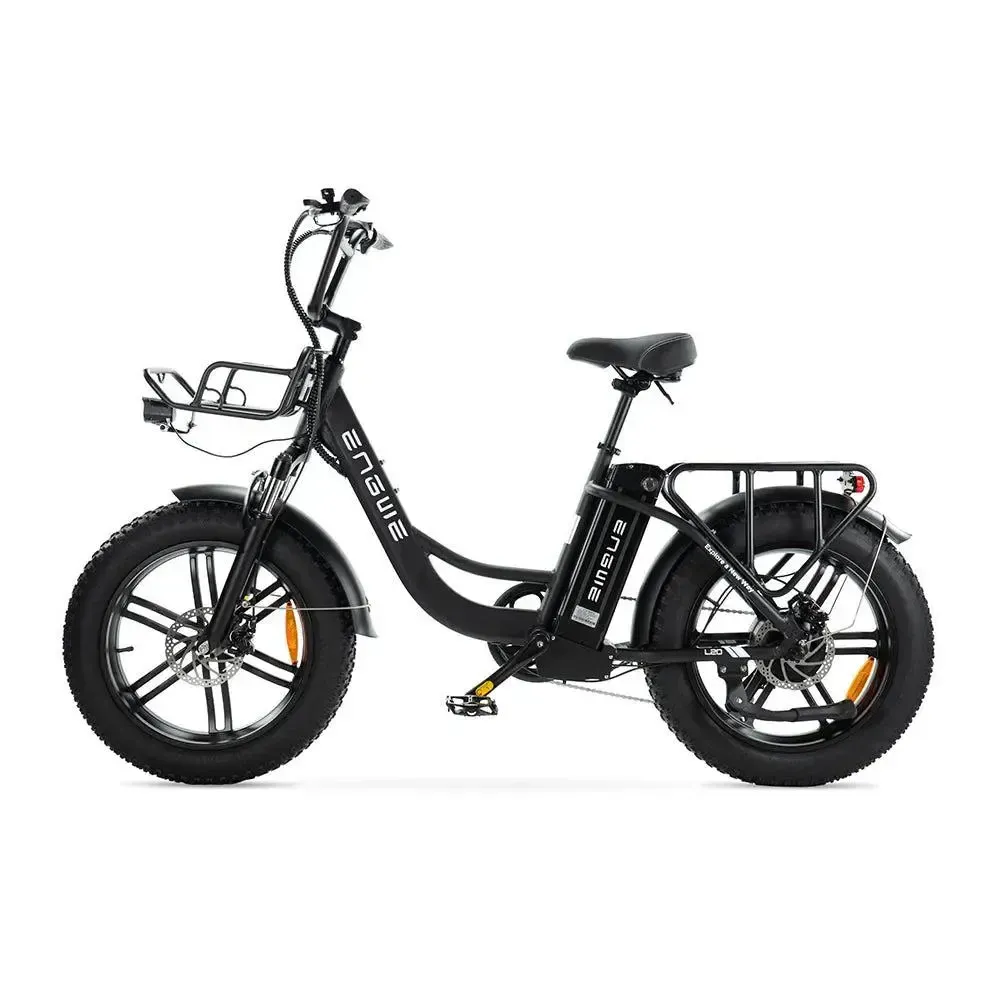 ENGWE L20 - Zwart elektrische fatbike zijkant