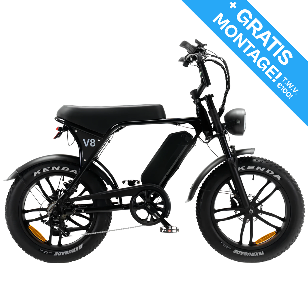 OUXI V8 3.0 Fatbike - Zwart - Hydraulische Remmen