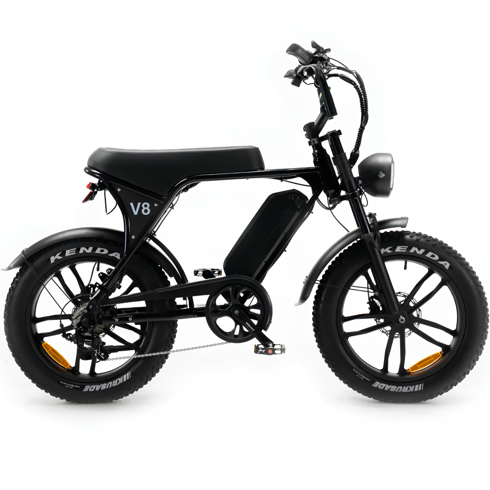 COMBI DEAL OUXI V8 3.0 Fatbike - Zwart - Hydraulische Remmen
