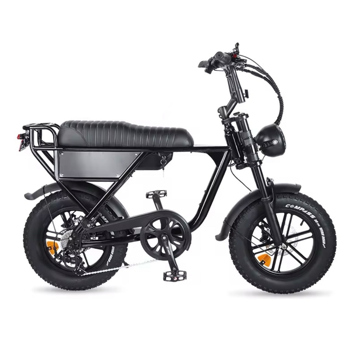 OUXI C63 Mini Fatbike - Zwart - Hydraulische Remmen