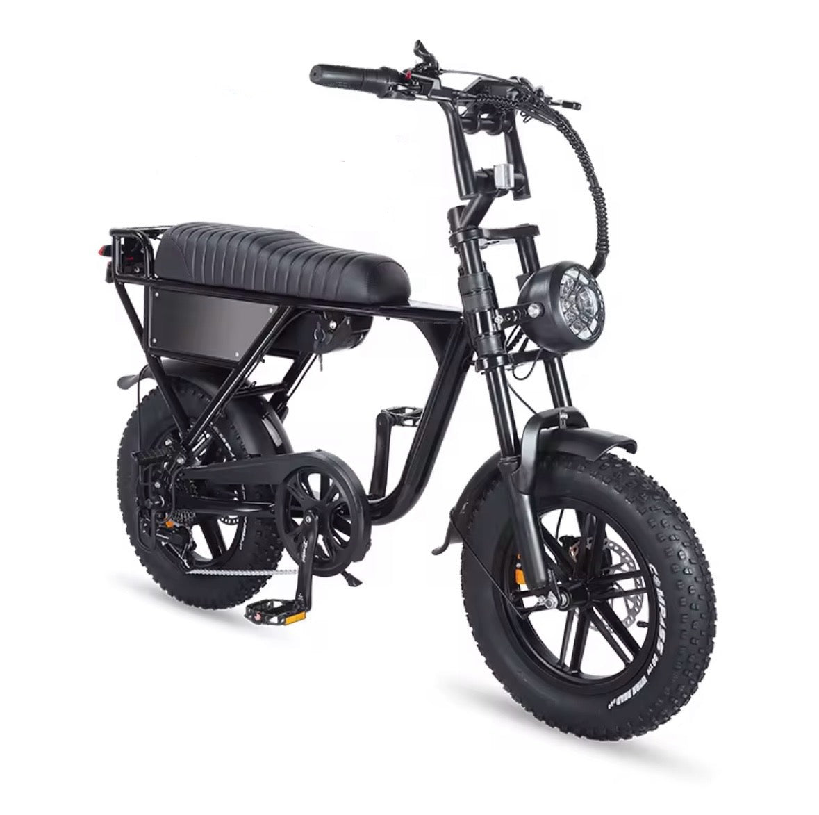 OUXI C63 Mini Fatbike - Zwart - Hydraulische Remmen