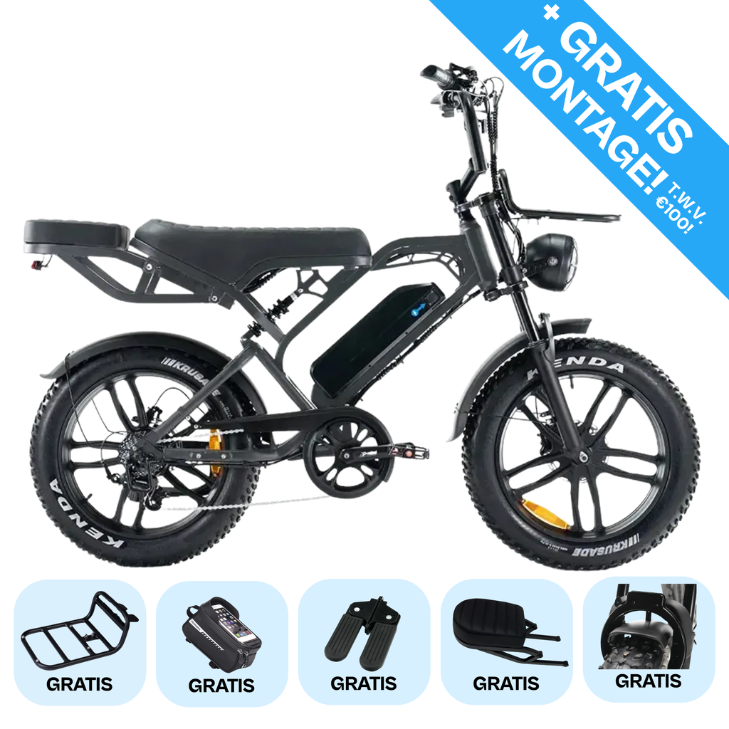 COMBI DEAL Fatbike V20 Pro 9.0 - Donkergrijs - Hydraulische Remmen