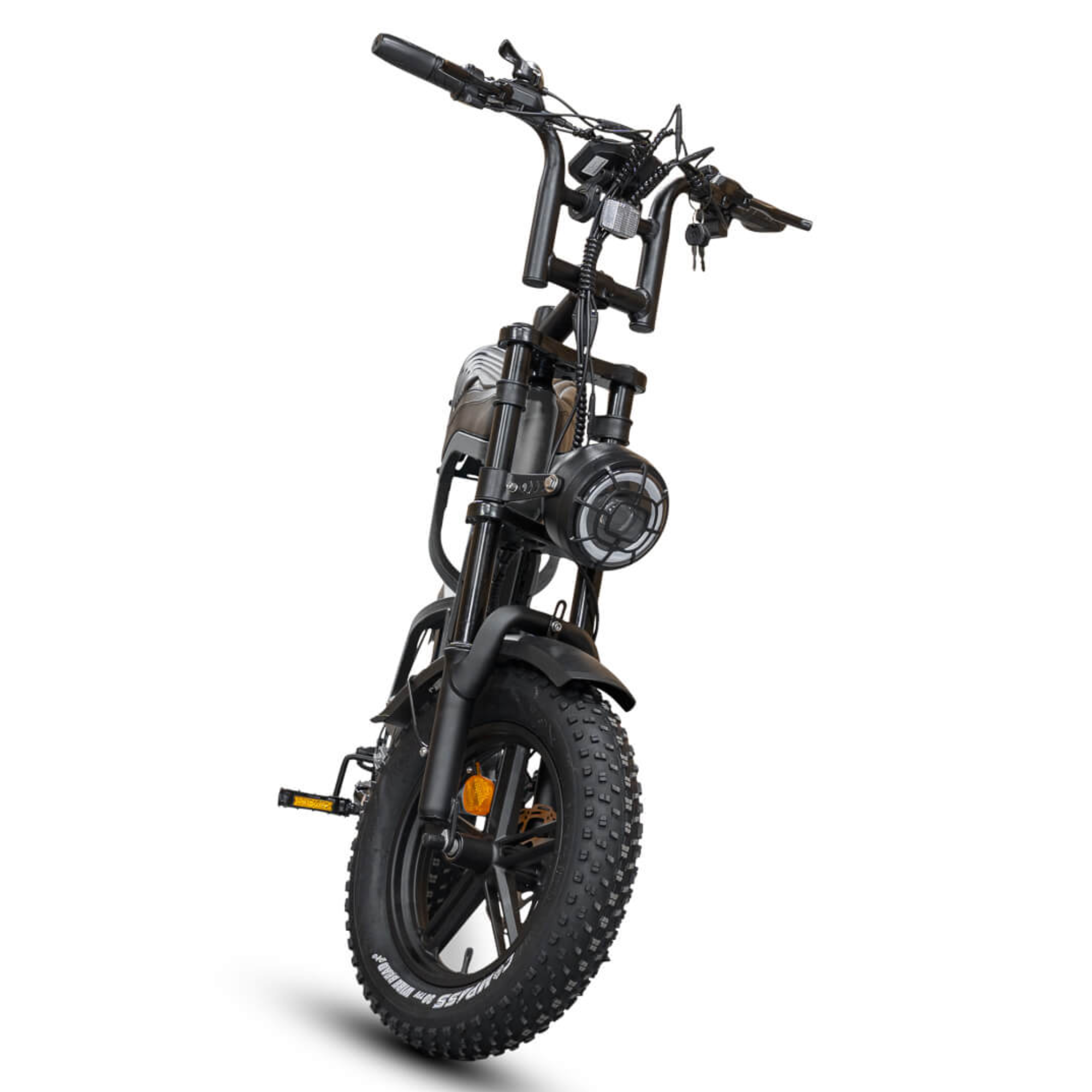  Fatbike V20 Pro Mini - Zwart - Hydraulische Remmen voorkant 