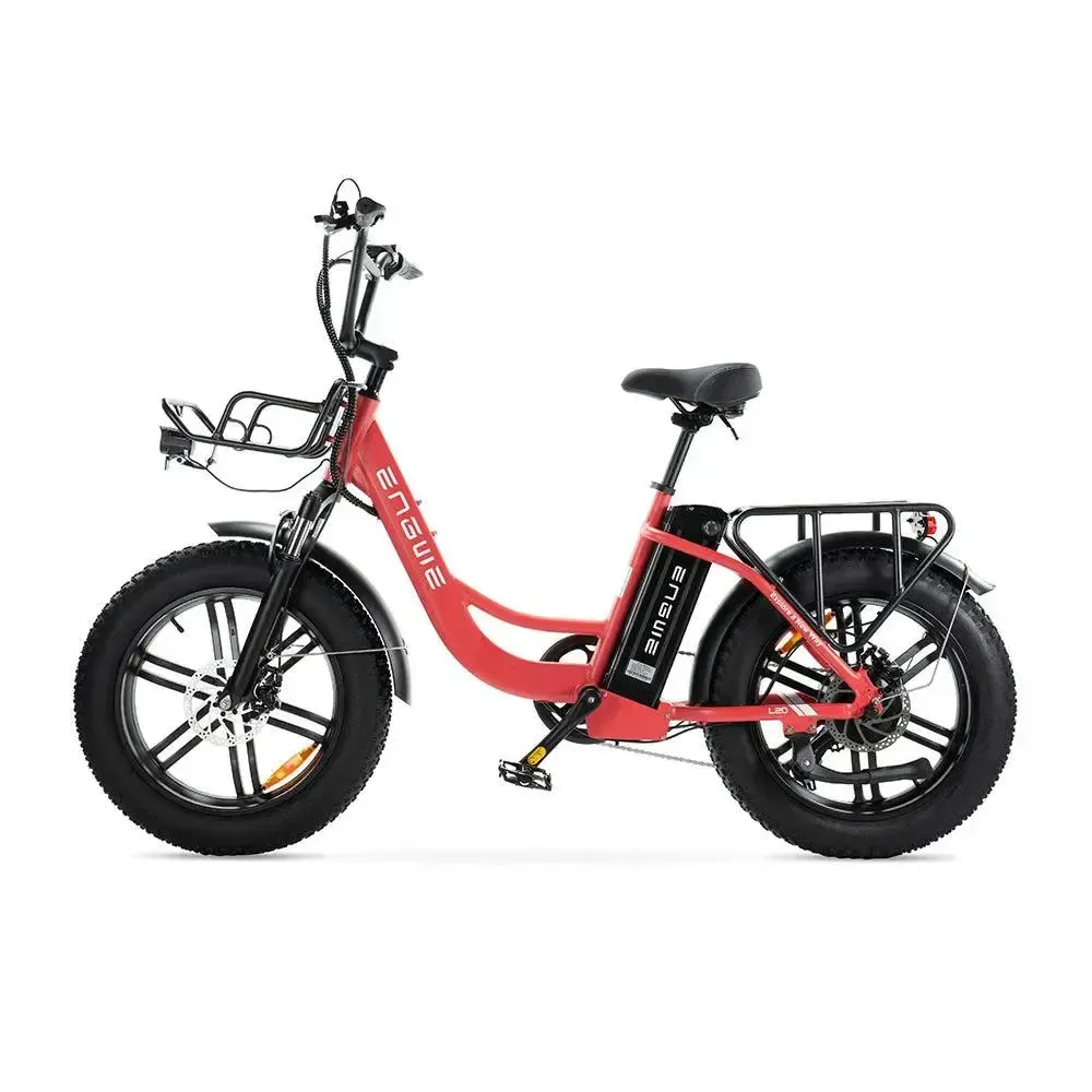 ENGWE L20 - Roze Elektrische fatbike zijkant