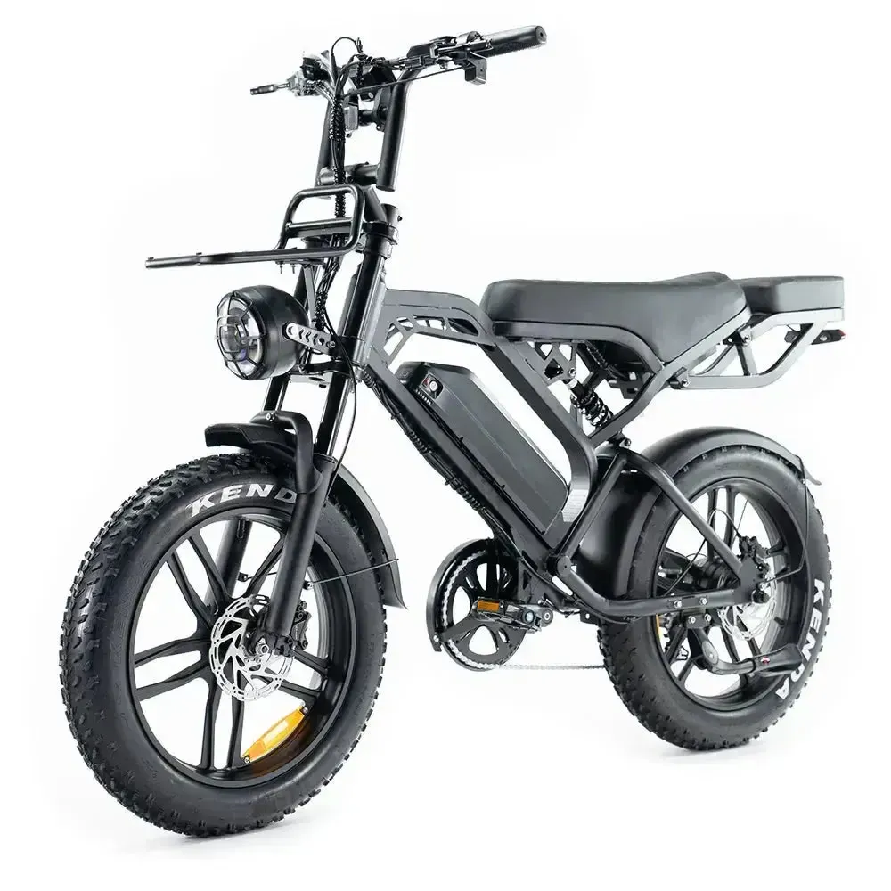 COMBI DEAL Fatbike V20 Pro 9.0 - Zwart - Hydraulische Remmen zijkant