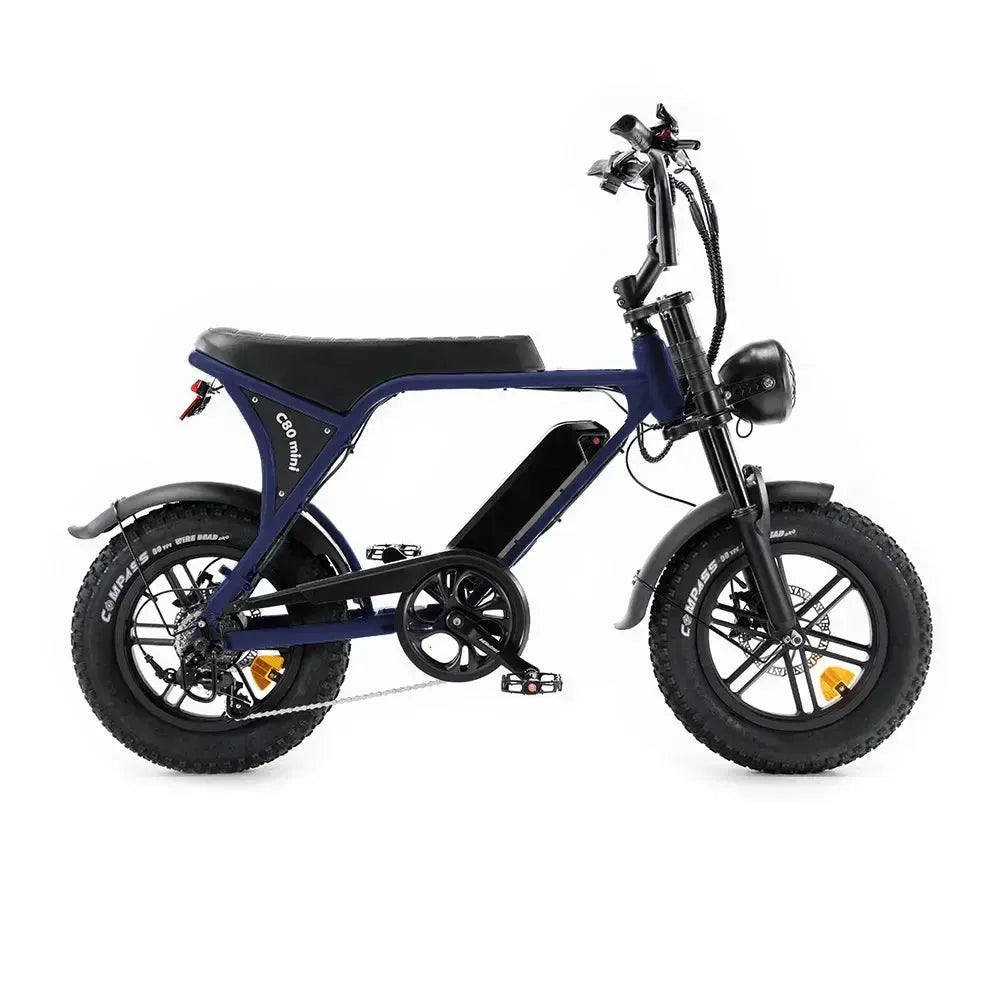 OUXI C80 Mini Fatbike - Blauw - Hydraulische Remmen