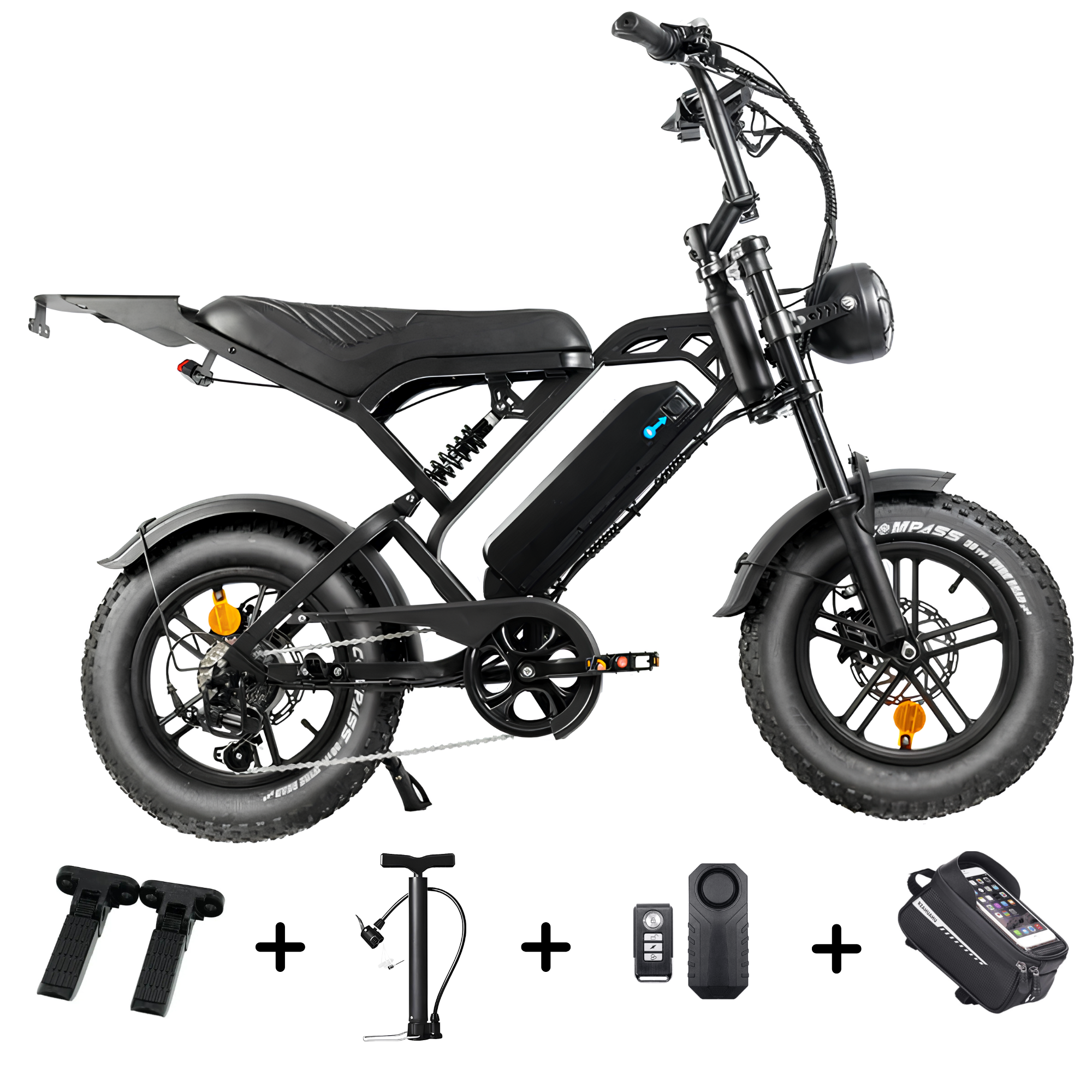 Fatbike V20 Pro Mini - Zwart - Hydraulische Remmen