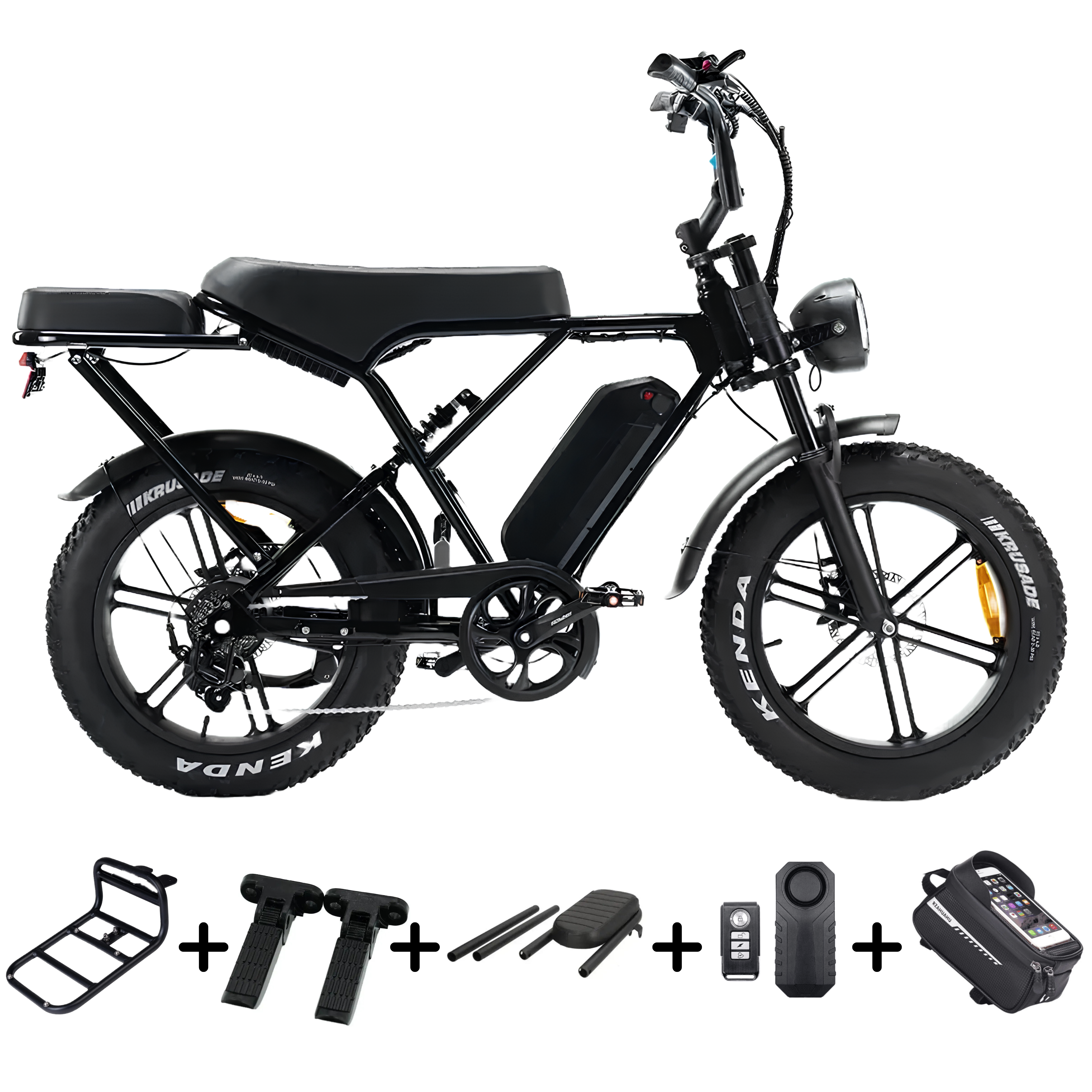 OUXI H9 Fatbike - Zwart - Hydraulische Remmen