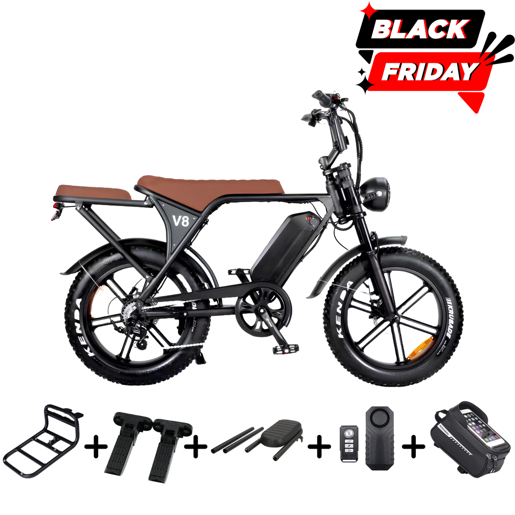 OUXI V8 3.0 Fatbike - Bruin - Hydraulische Remmen